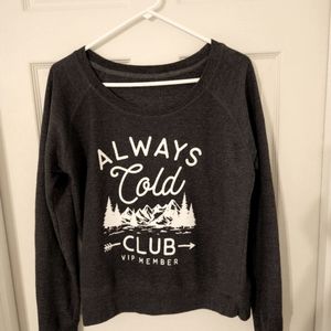 Heather charcoal slouchy sweatshirt